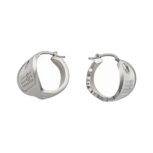 Mm6 Maison Margiela Logo Engraved Earrings