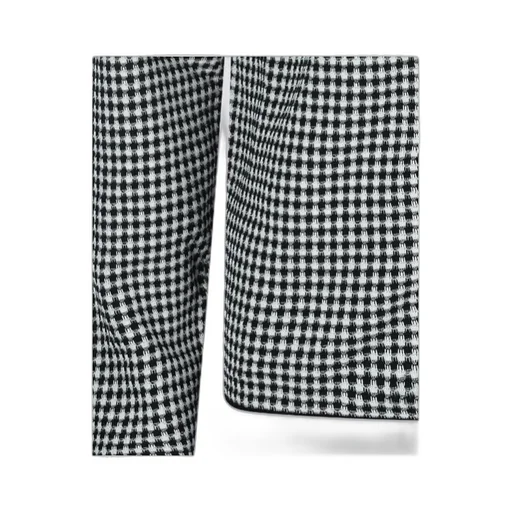 Jil Sander Houndstooth Pointed Collar Zip-Up Shirt