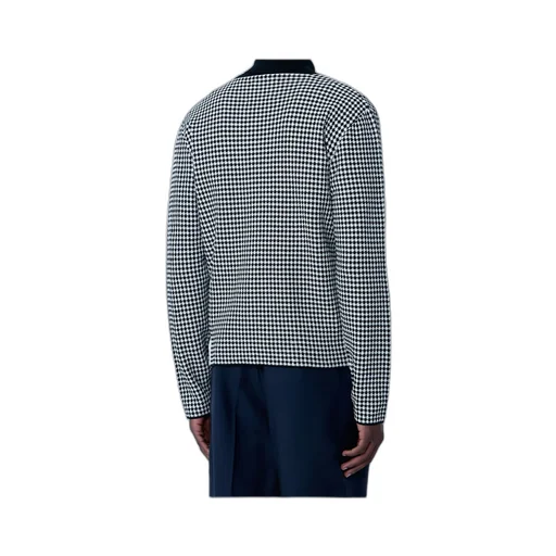 Jil Sander Houndstooth Pointed Collar Zip-Up Shirt