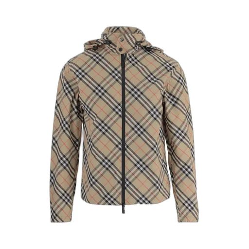 Burberry Checked Zip-Up Jacket