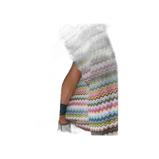 Missoni Micro Pixel-Effect Zigzag Pattern Long Caftan