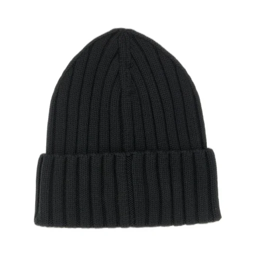 Moncler Logo Patch Ribbed Beanie