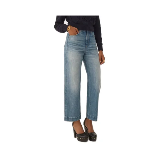 Chlo High-Waisted Cropped Jeans
