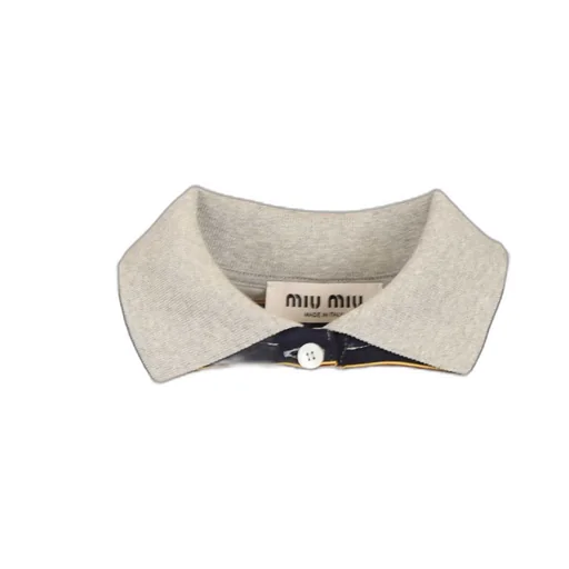 Miu Miu Short-Sleeved Striped Polo Shirt