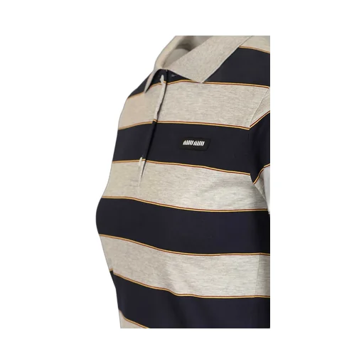 Miu Miu Short-Sleeved Striped Polo Shirt