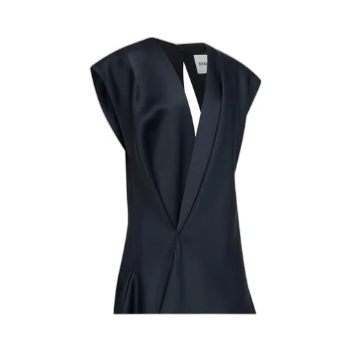Khaite Merith V-Neck Mini Dress