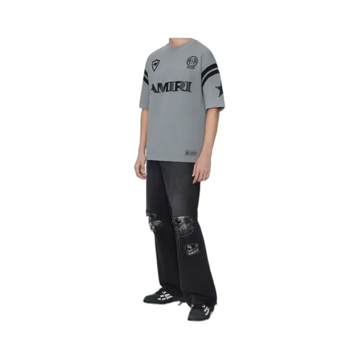 Amiri Flannel Repair Baggy Jeans