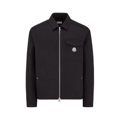 Moncler Zip-Up Gabardine Shirt Jacket