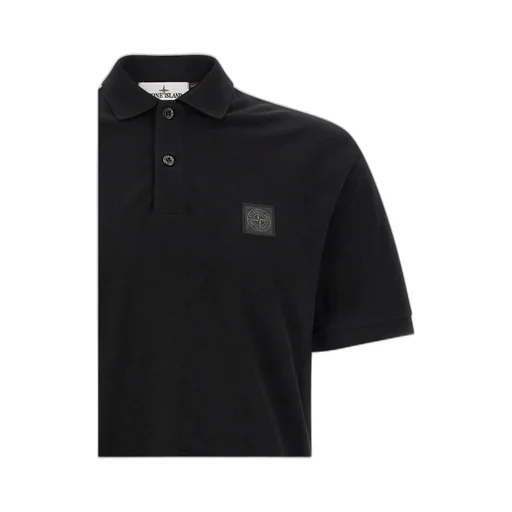 Stone Island Logo Patch Short Sleeved Polo Shirt