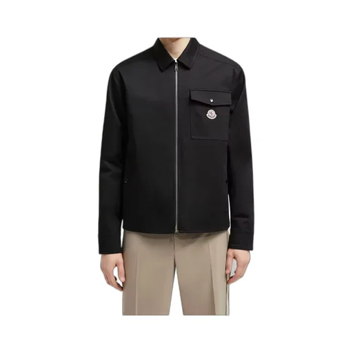 Moncler Zip-Up Gabardine Shirt Jacket