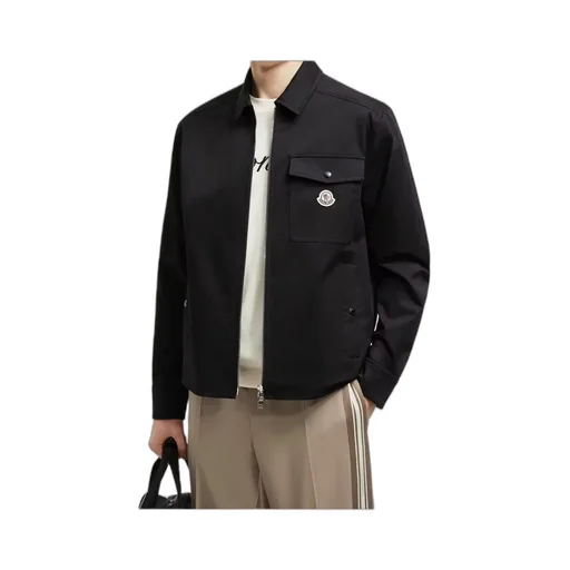 Moncler Zip-Up Gabardine Shirt Jacket