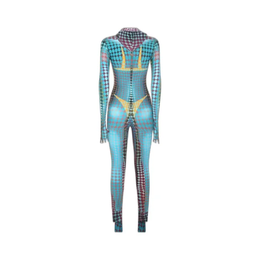Printed Zipper Jumpsuit