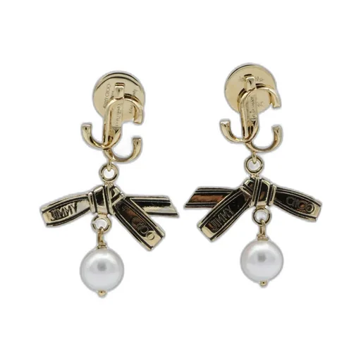 Ribbon Pearl Earring