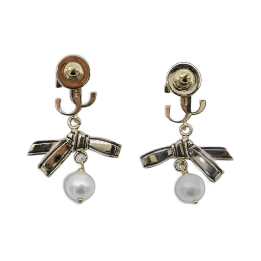 Ribbon Pearl Earring