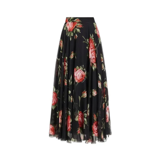 Dolce & Gabbana Floral Printed Midi Skirt