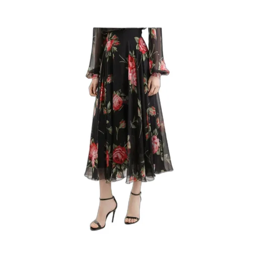 Dolce & Gabbana Floral Printed Midi Skirt
