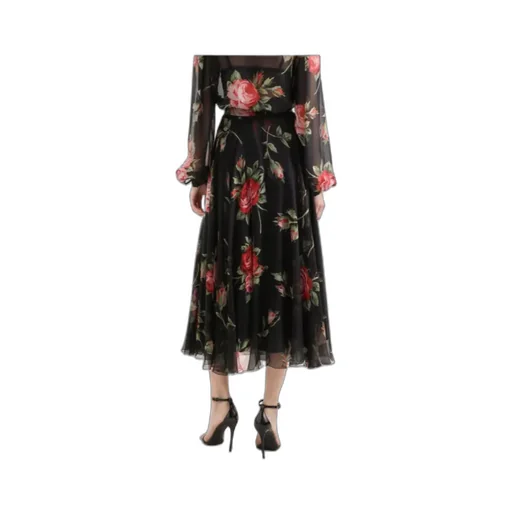 Dolce & Gabbana Floral Printed Midi Skirt