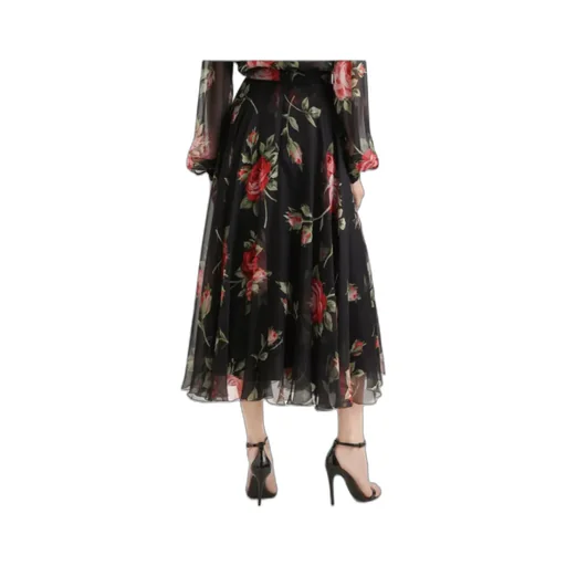 Dolce & Gabbana Floral Printed Midi Skirt