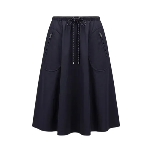 Moncler Drawstring Zip-Pocket Skirt