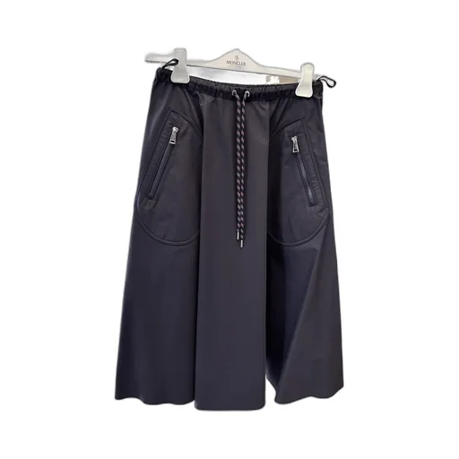 Moncler Drawstring Zip-Pocket Skirt