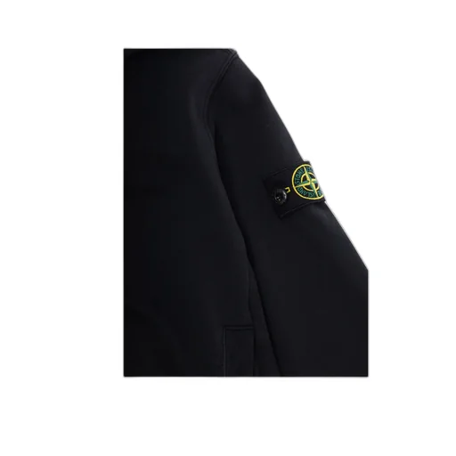 Stone Island Junior Long Sleeved Logo Patch Hoodie