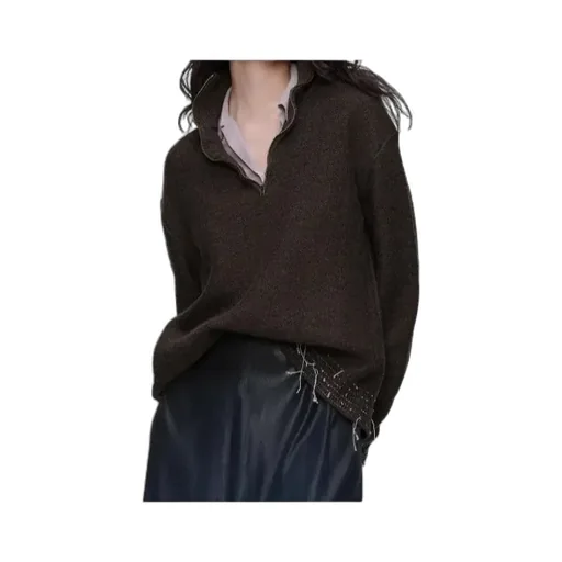 Wool Quarter-Zip Sweater