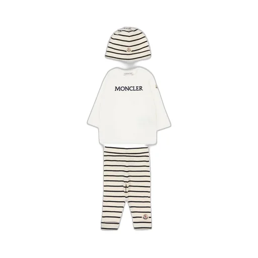 Logo-Detail Striped Trousers Set