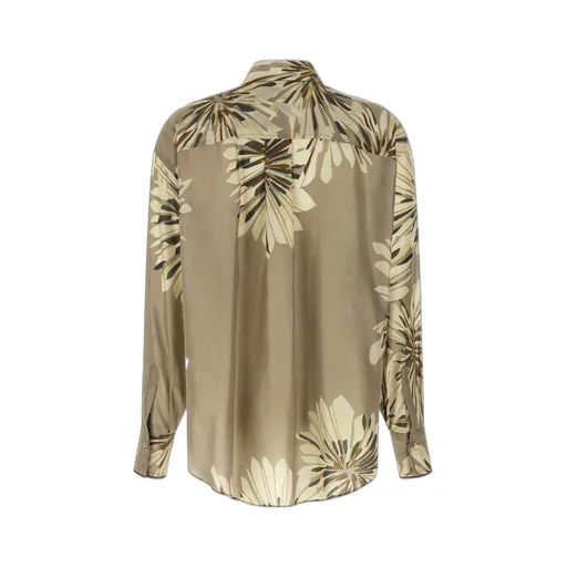 Brunello Cucinelli Floral Printed Long Sleeved Shirt