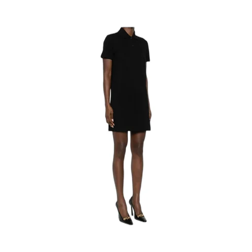 Saint Laurent Logo Embroidered Short-Sleeved Dress
