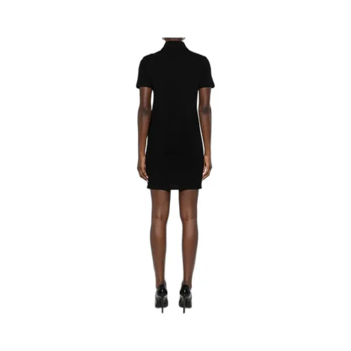 Saint Laurent Logo Embroidered Short-Sleeved Dress