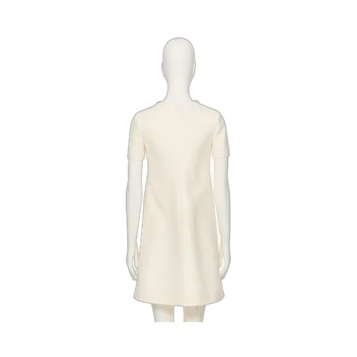 Embroidered Crepe Couture Short Dress