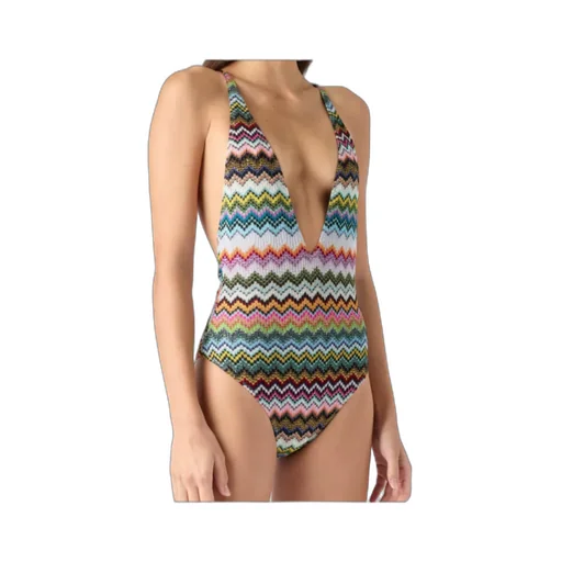 Missoni Pixel-Effect Zigzag Pattern One-Piece Swimsuit