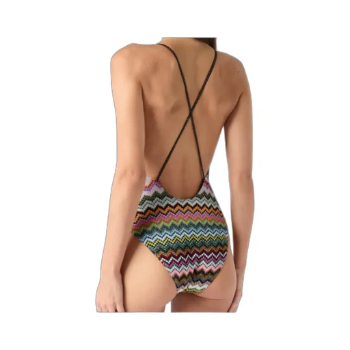 Missoni Pixel-Effect Zigzag Pattern One-Piece Swimsuit