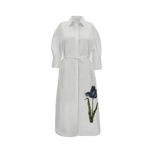 Tulip-Embroidered Dress