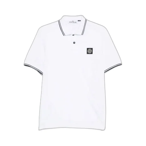 Stone Island Logo Patch Short-Sleeved Polo Shirt