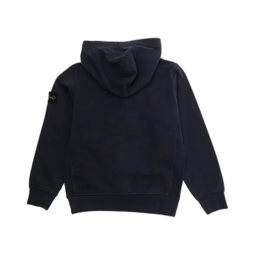 Stone Island Junior Long Sleeved Logo Patch Hoodie