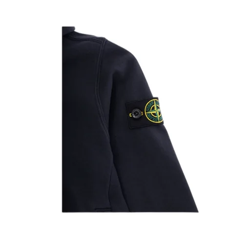 Stone Island Junior Long Sleeved Logo Patch Hoodie