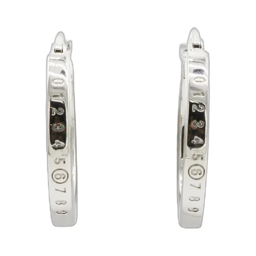 Mm6 Maison Margiela Numeric Logo Engraved Hoop Earrings