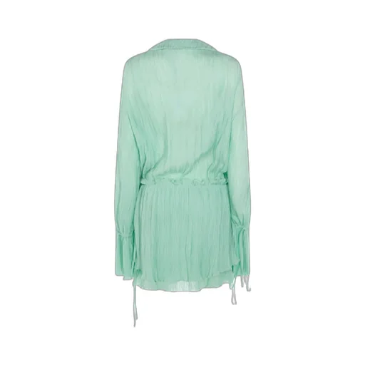 Blumarine Long-Sleeved V-Neck Dress