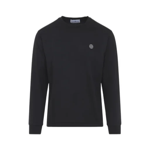 Stone Island Logo Detailed Crewneck T-Shirt