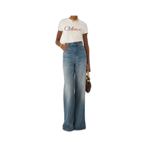 Chlo Logo Printed Crewneck T-Shirt