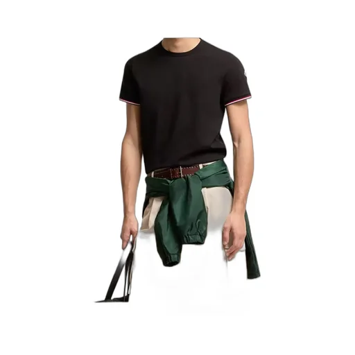 Tricolor-Trimmed Cotton T-Shirt
