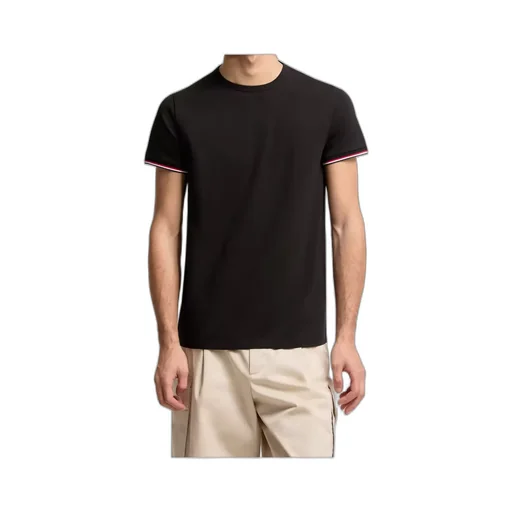 Tricolor-Trimmed Cotton T-Shirt