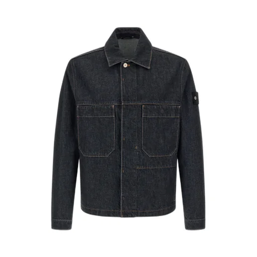 Stone Island Logo Patch Denim Jacket