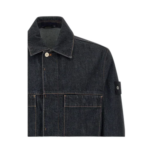 Stone Island Logo Patch Denim Jacket
