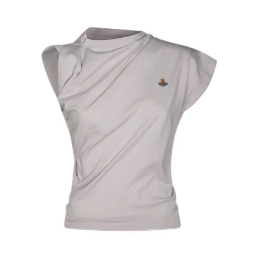 Vivienne Westwood Orb Embroidered One-Shoulder Top