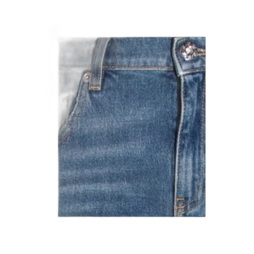 Blumarine Straight-Leg Distressed Jeans