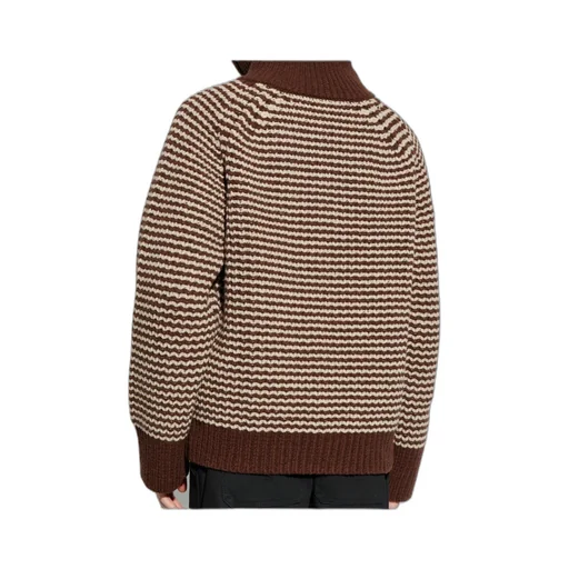 Bristol Striped Zip-Neck Sweater