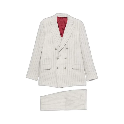 Striped Double-Breasted Suit