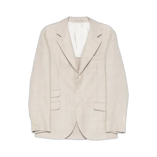Notched-Lapel Single-Breasted Blazer